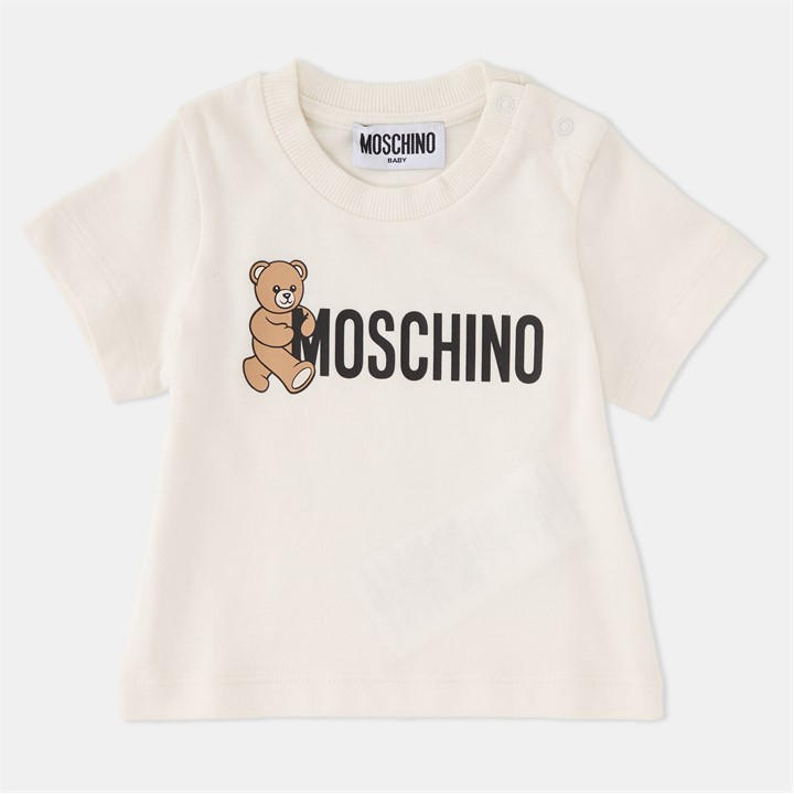 Moschino  Kids White ' T-Shirt in Size 9 - 12 Months, Sports Direct