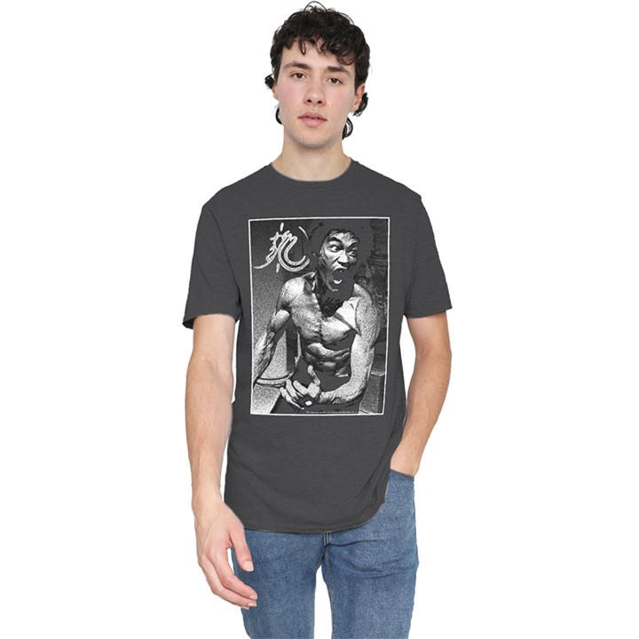 Men's Grey Other Bruce Lee Focused Rage T-Shirt Charcoal in Size XL, Sports Direct
