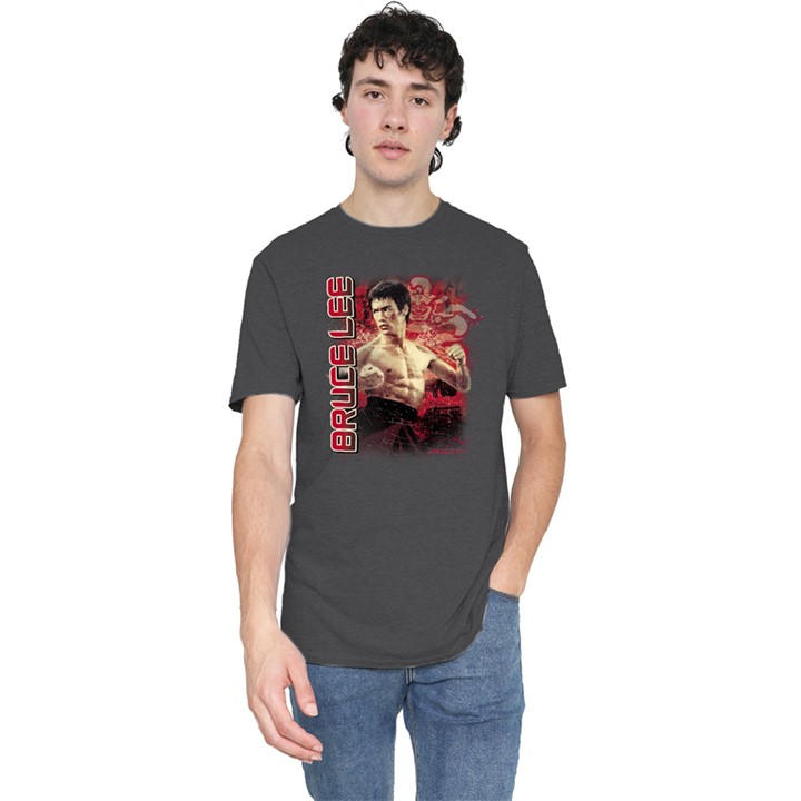 Men's Grey Other Bruce Lee Fury T-Shirt Charcoal in Size 2XL, Sports Direct