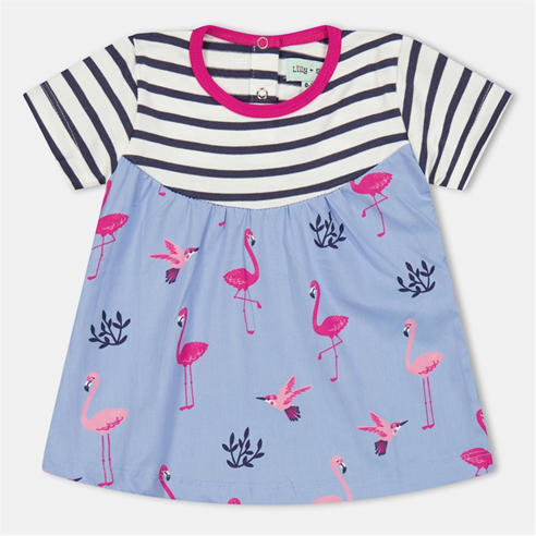 Lilly and Sid - Kids' Fabric Mix A-Line Dress
