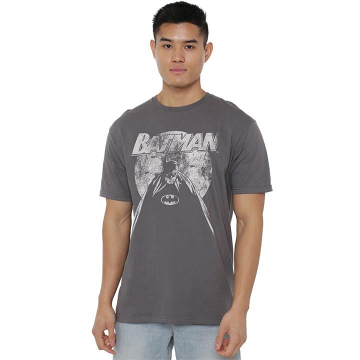 Batman Men's Grey Nightfall T-Shirt Charcoal in Size 2XL, Sports Direct