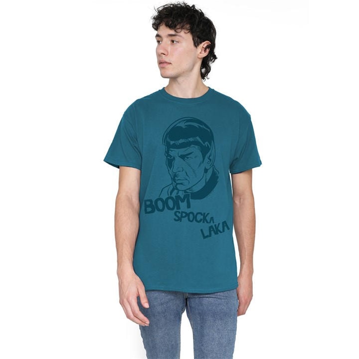 Star Trek Men's Grey Boom Spocka Laka T Shirt Slate in Size M, Sports Direct