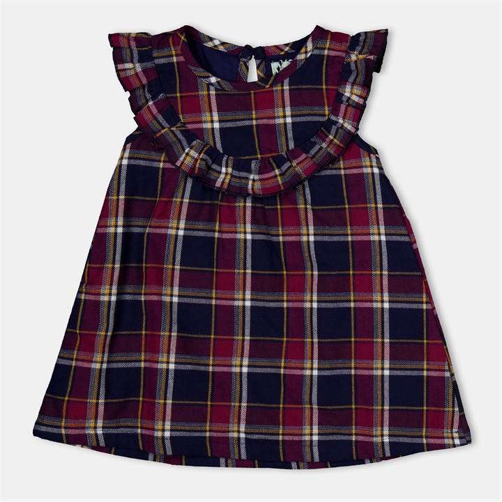 Lilly And Sid Girls  Kids' Check Shift A-Line Dress in Size 0 - 3 Months, Sports Direct