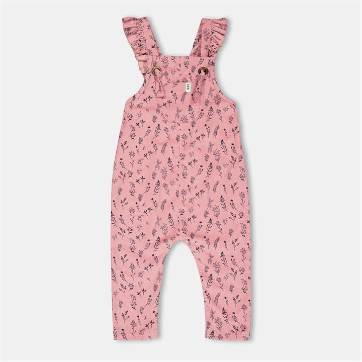 Lilly And Sid Girls Pink Kids' Floral Corduroy Dungarees in Size 0 - 6 Months, Sports Direct