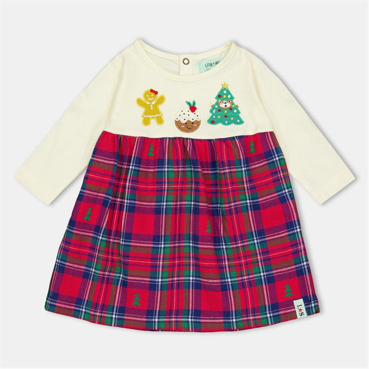 Lilly And Sid Girls  Kids' Mix A Line Dress in Size 0 - 3 Months, Sports Direct