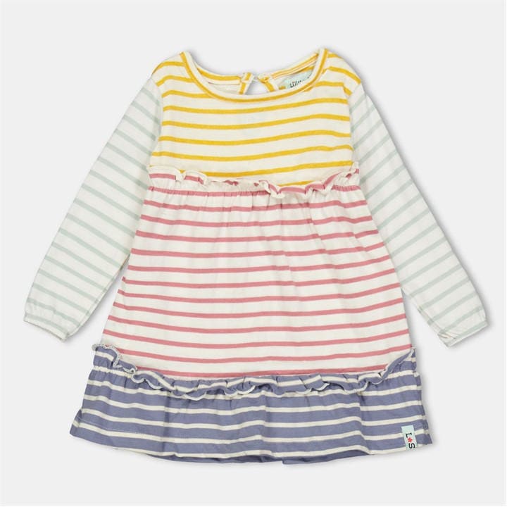 Lilly And Sid Girls  Kids' Mix Tiered A-Line Dress in Size 0 - 3 Months, Sports Direct
