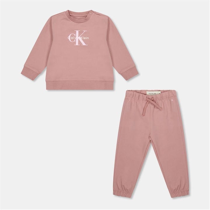 Calvin Klein Jeans  Kids Pink ' Monogram Set, Sports Direct