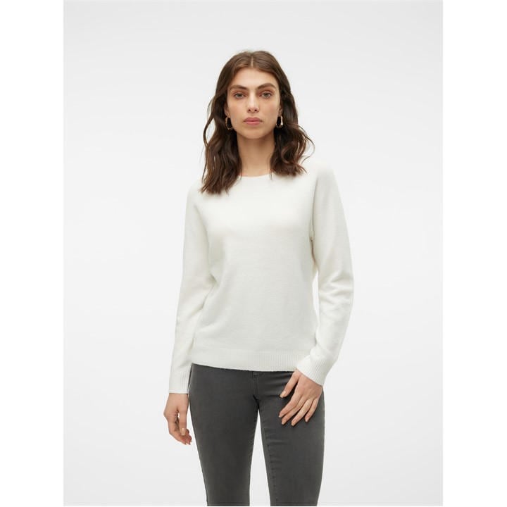 Vero Moda Women's White Knitted Pullover in Size 14, Sports Direct