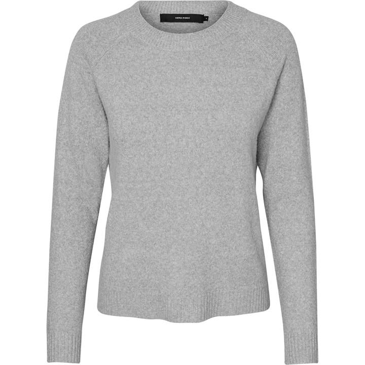 Vero Moda Women's Grey Knitted Pullover in Size 8, Sports Direct