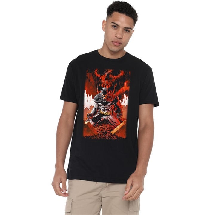 Batman Men's Black Grave T-Shirt in Size M, Sports Direct
