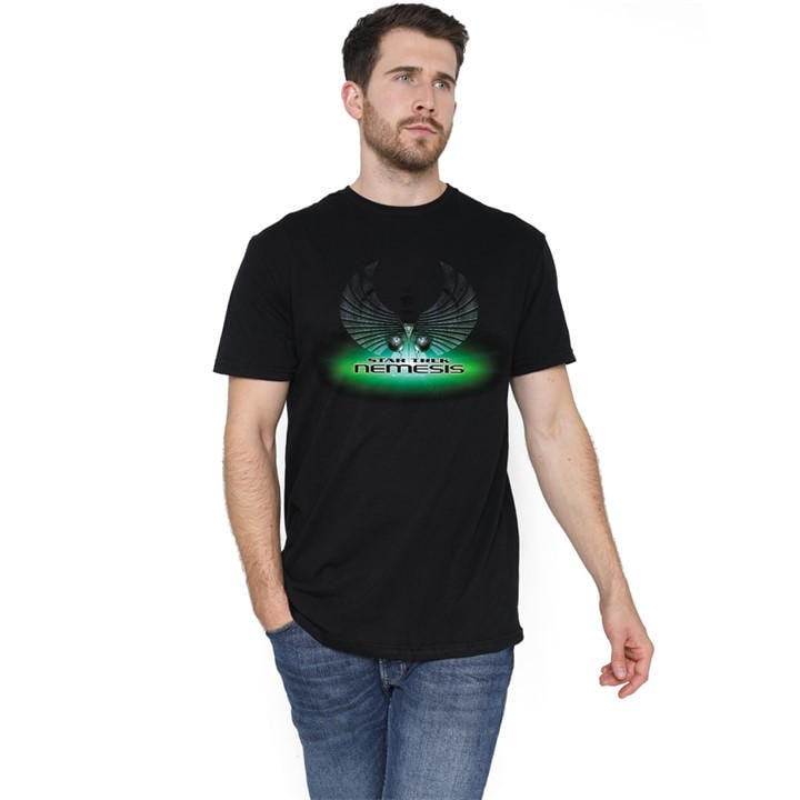 Star Trek Men's Black Nemesis(Movie) T Shirt in Size L, Sports Direct