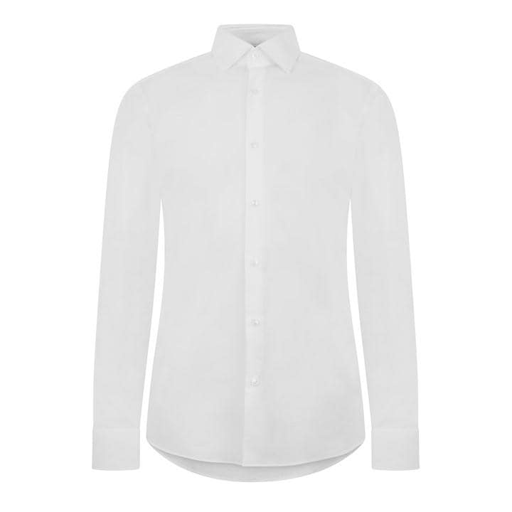 Boss Men's White Hbb Hank Kent Shirt, Precision Tailoring, Comfort in Size 44, Sports Direct