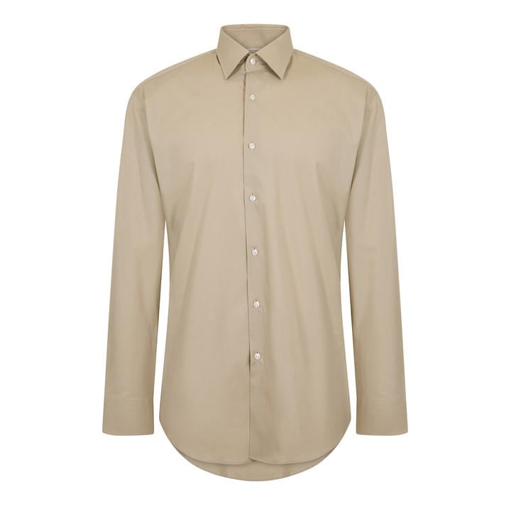 Boss Men's Beige Hbb Hank Kent Shirt, Precision Tailoring, Comfort in Size 44, Sports Direct