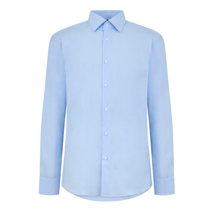 Boss Men's Blue Hbb Hank Kent Shirt, Precision Tailoring, Comfort in Size 38, Sports Direct