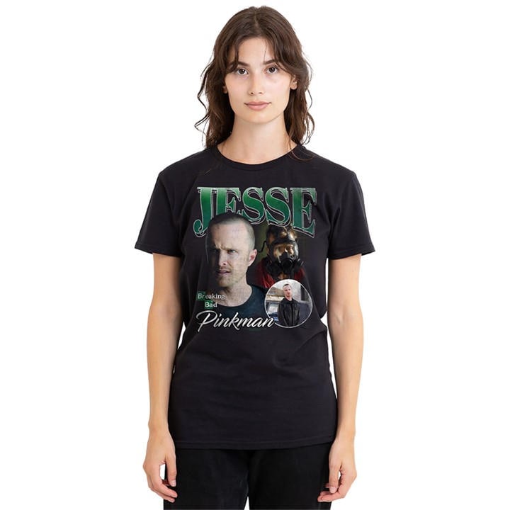 Breaking Bad Women's Black Jesse Homage T-Shirt, Sports Direct