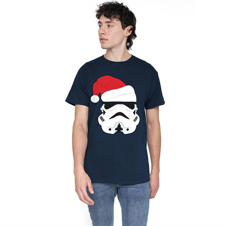 Star Wars Men's Blue Stormtrooper Christmas Santa Hat T-Shirt in Size 4XL, Sports Direct