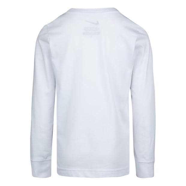White - Nike - Kids' Jumbo Futura Long Sleeve T-Shirt