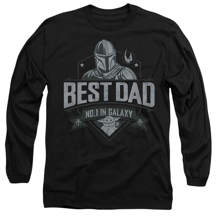 Star Wars Men's Black Fathers Day Mandalorian Best Dad Long S in Size 2XL, Sports Direct