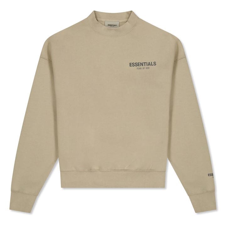 Fear Of God Essentials  Kids Beige ' Pullover Crew Neck Jumper in Size 8 - 9 Years, Sports Direct