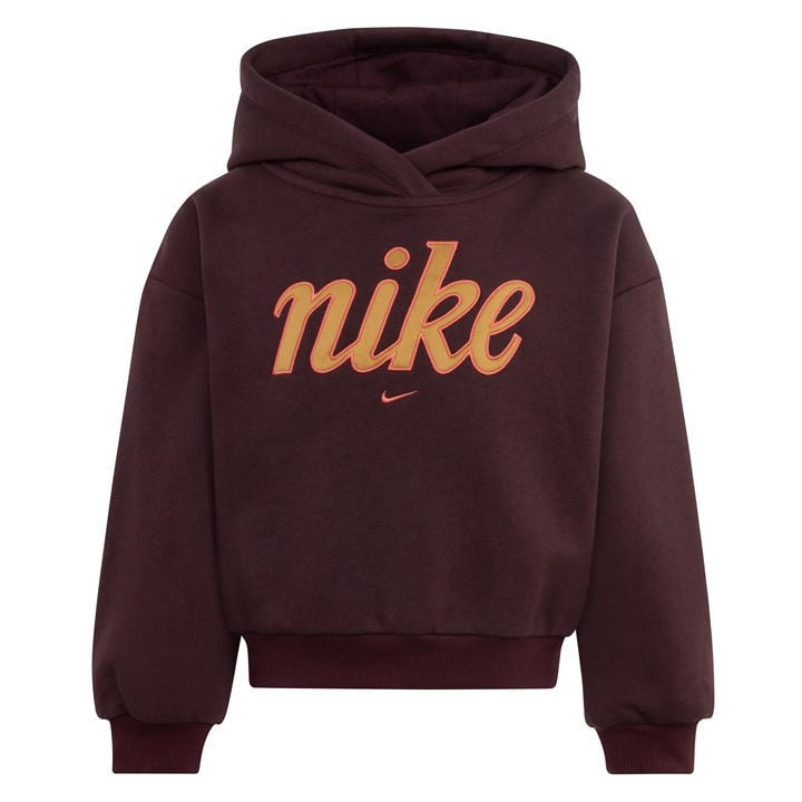 Nike Girls Red Kids' Overhead Hoodie in Size 6 - 7 Years, Sports Direct