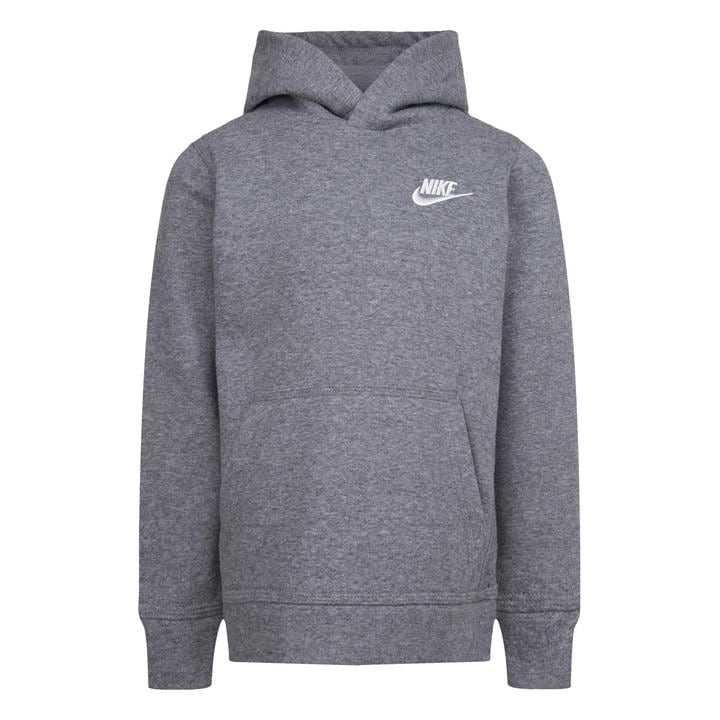 Nike Boys Grey Logo Hoodie  in Size 5 - 6 Years, Sports Direct
