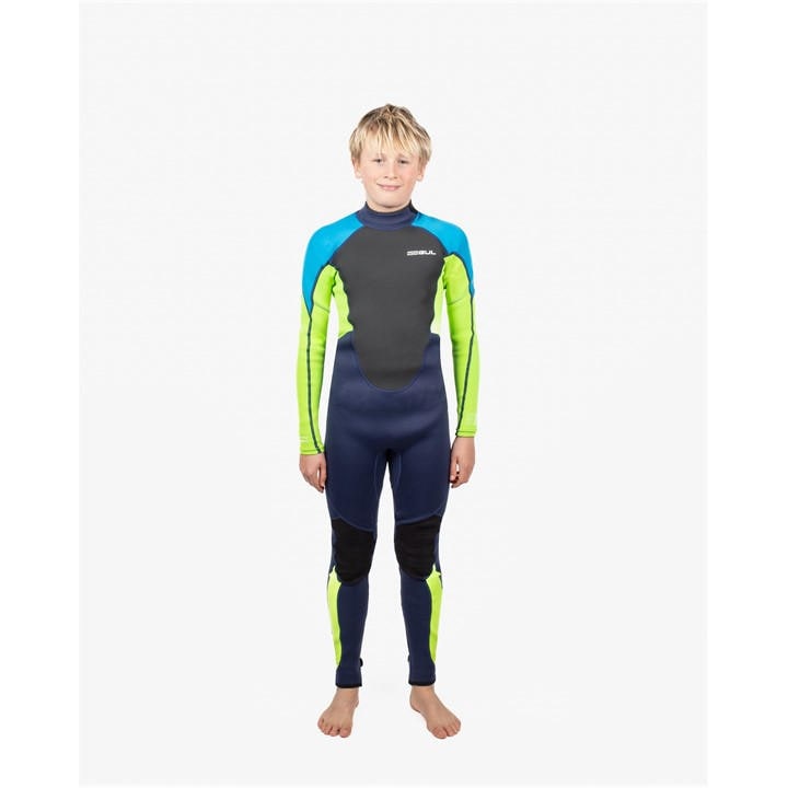 Gul  Blue Response 3/2Mm Flatlock  Full Wetsuit in Size 13 - 14 Years, Sports Direct