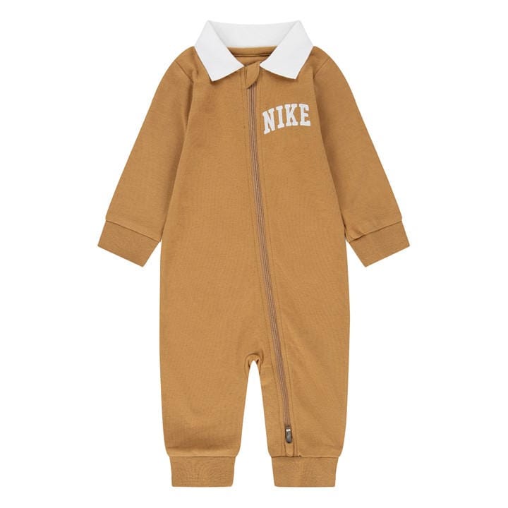 Nike  Kids Beige ' Polo Coverall Jumpsuit in Size 6 - 9 Months, Sports Direct