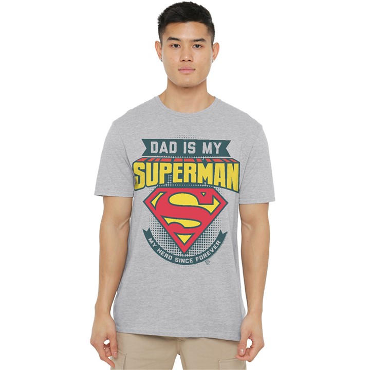 Dc Comics Men's Grey Superman My Dad Is Superman Fathers Day T-Shirt in Size XL, Sports Direct