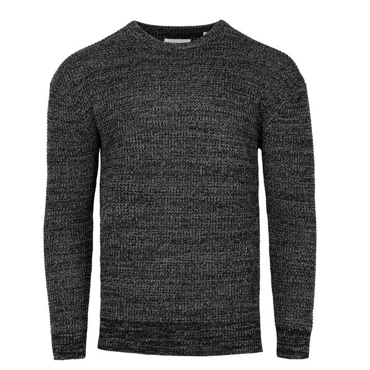 Firetrap Men's Black Classic Crew Neck Knitwear in Size L, Sports Direct