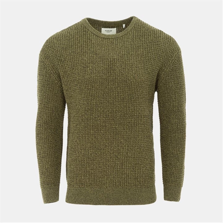 Firetrap Men's Green Classic Crew Neck Knitwear in Size L, Sports Direct