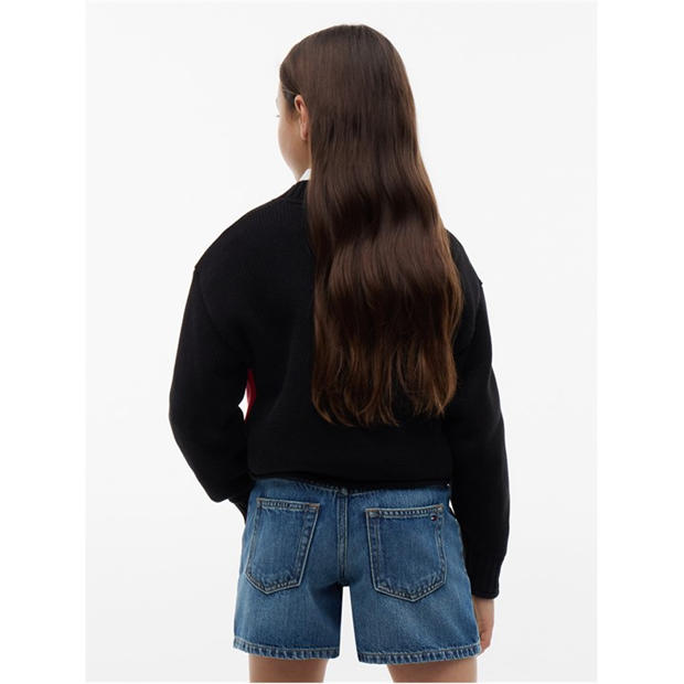 Black BDS - Tommy Hilfiger - Kids' Crew Neck Jumper