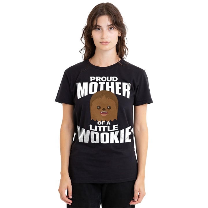 Star Wars Women's Black Mothers Day Little Wookie T-Shirt Blac, Sports Direct
