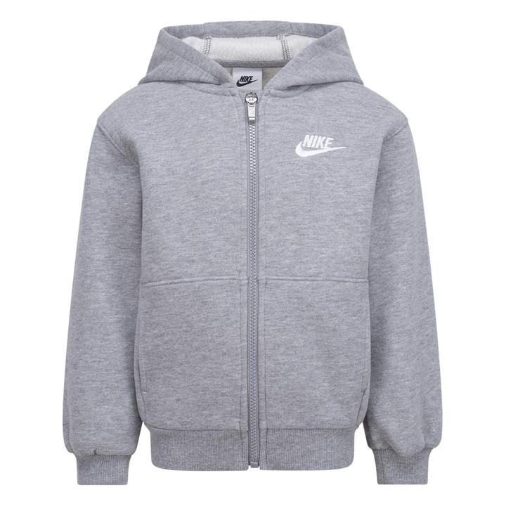 Nike  Kids Grey Kids' Full Zip Hoodie in Size 5 - 6 Years, Sports Direct