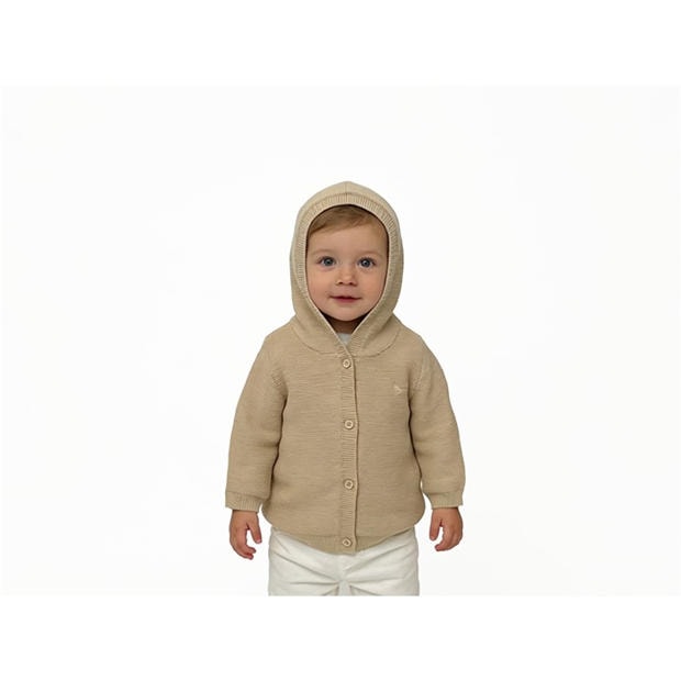 Beige - Jack Wills - Kids' Pram Padded Cotton Hooded Long Sleeve Coat