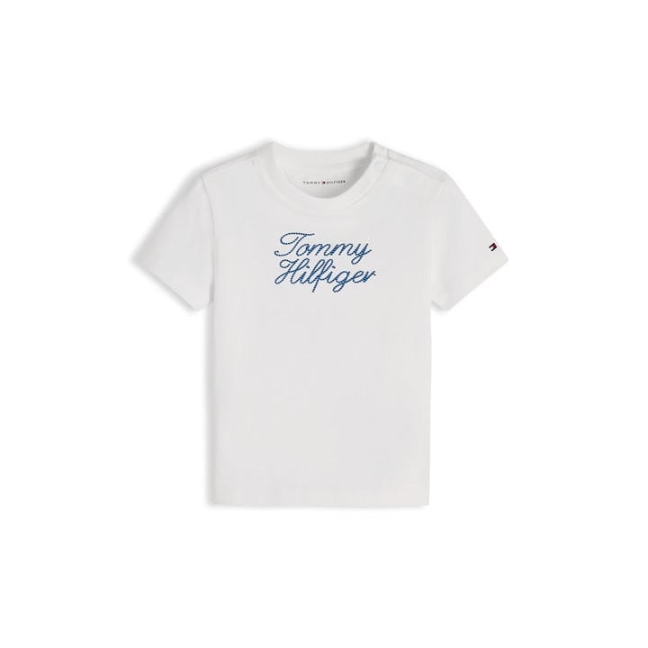 Tommy Hilfiger  Kids White ' T-Shirt in Size 12 - 18 Months, Sports Direct
