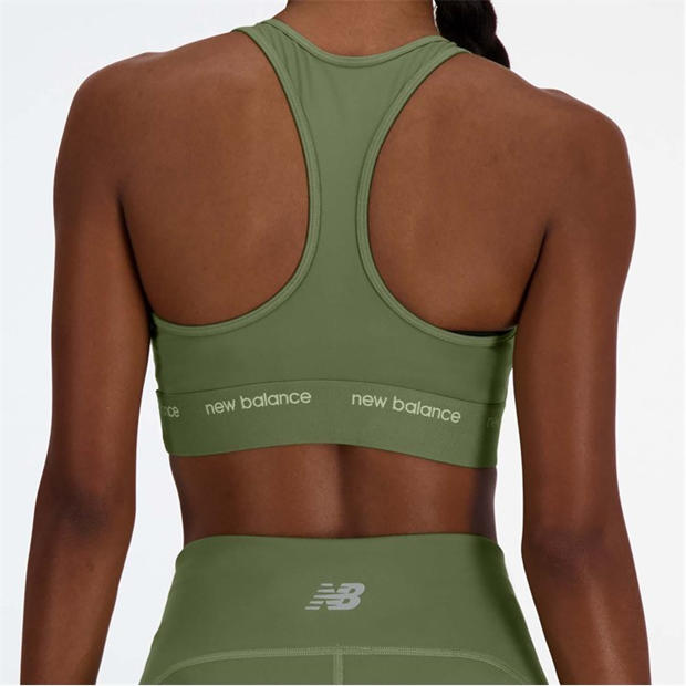 olive - New Balance - Sleek Medium Support Sports Bra