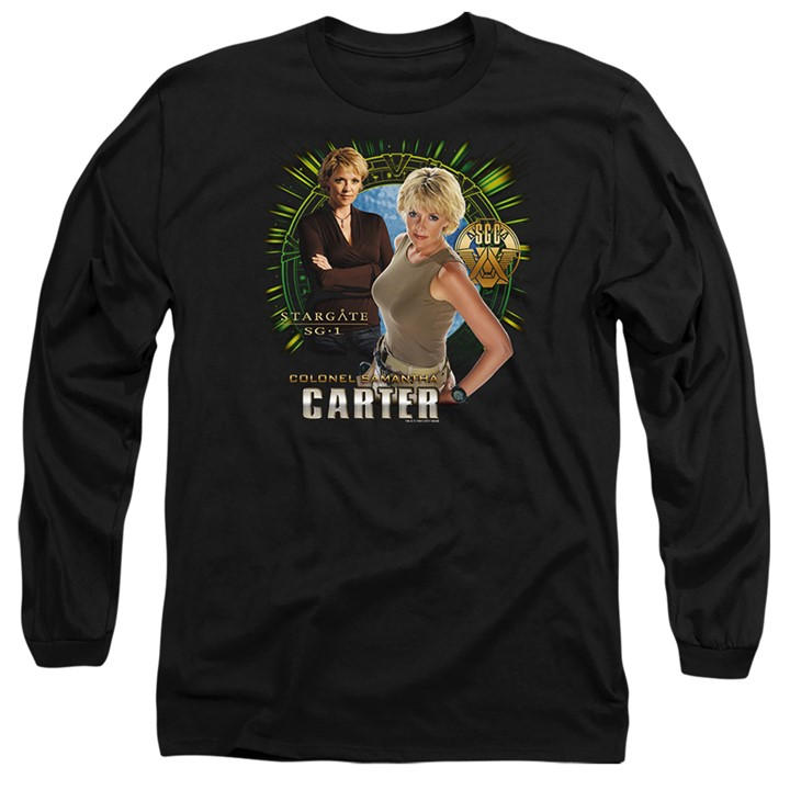 Men's Black Other Sg1 Samantha Carter Long Sleeve T-Shirt in Size 2XL, Sports Direct