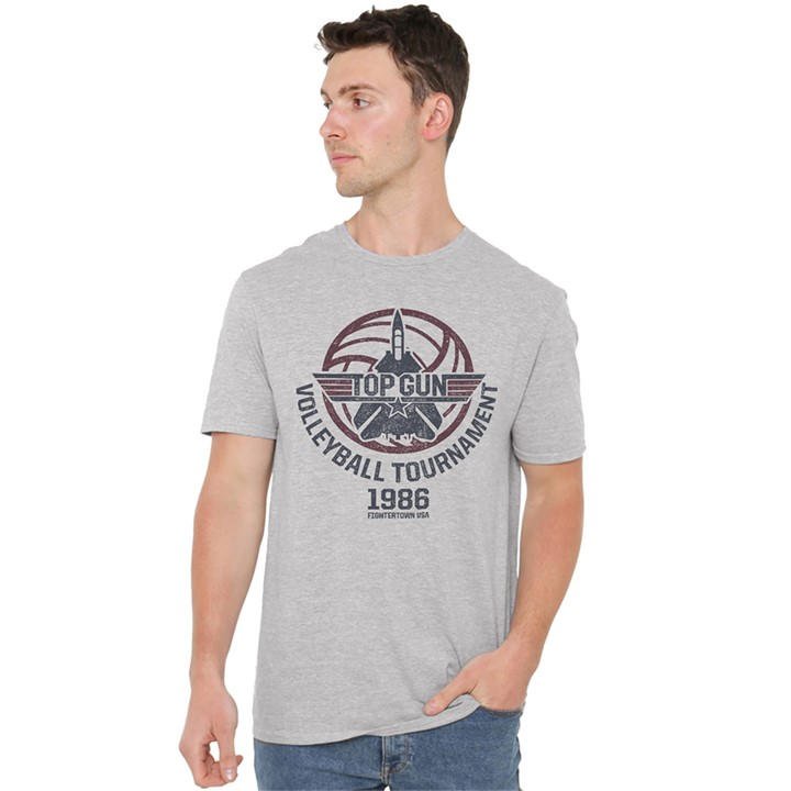 Top Gun Men's Grey Volleyball Cotton T-Shirt in Size 2XL, Sports Direct