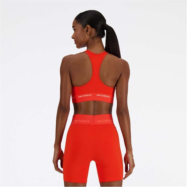 Red - New Balance - Sleek Medium Support Sports Bra