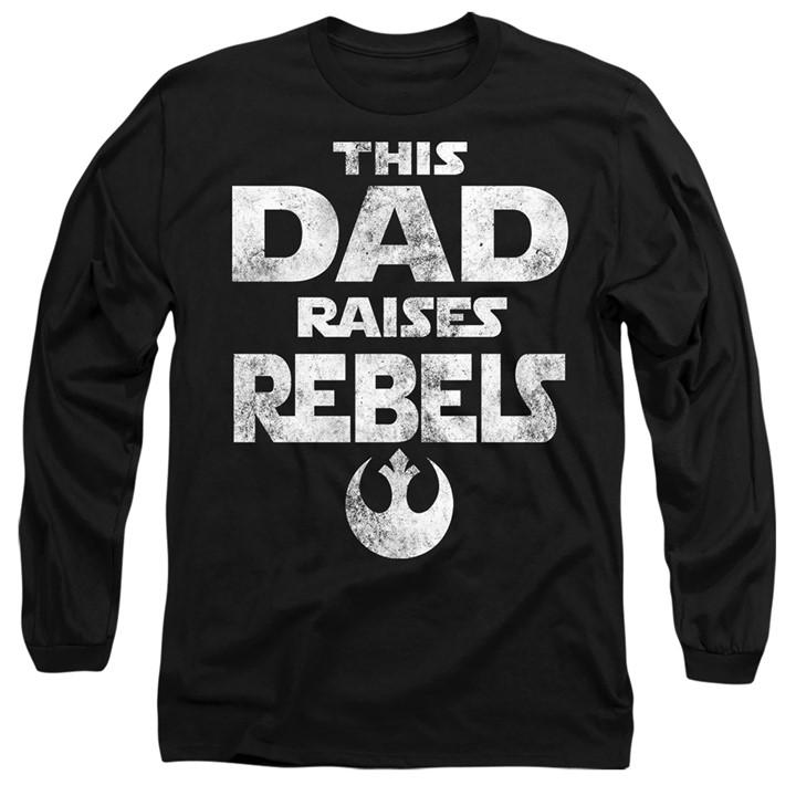 Star Wars Men's Black Fathers Day Dad Raises Rebels Long Slee in Size M, Sports Direct