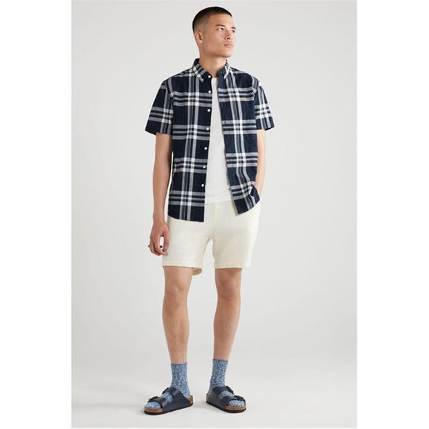 Navy - Farah - Kele Bold Check Shirt