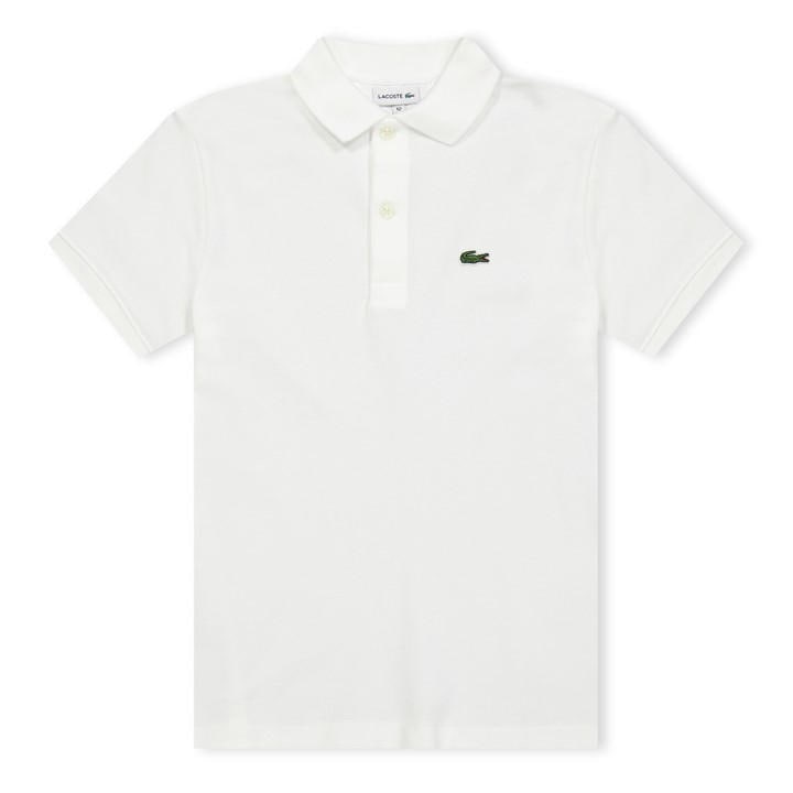 Lacoste Boys White ' Classic Pique Polo Shirt in Size 7 - 8 Years, Sports Direct