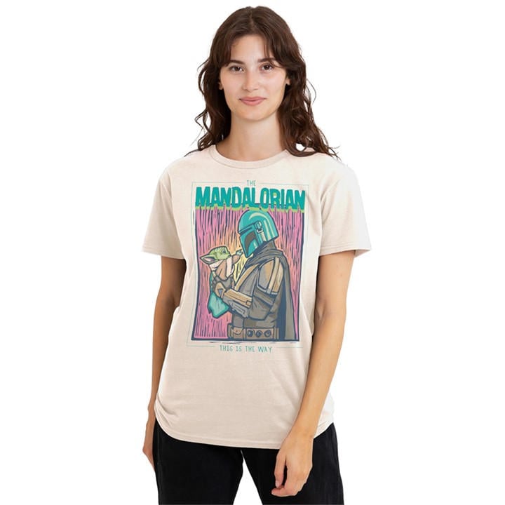 Star Wars Women's Beige The Mandalorian This Is The Linocut Way, Sports Direct