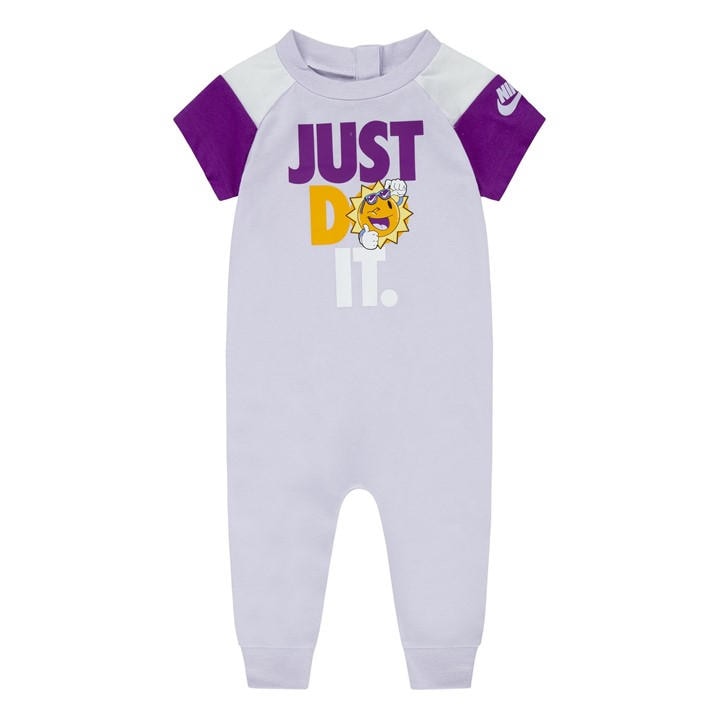 Nike  Kids Purple ' Coverall Jumpsuit in Size 6 - 12 Months, Sports Direct