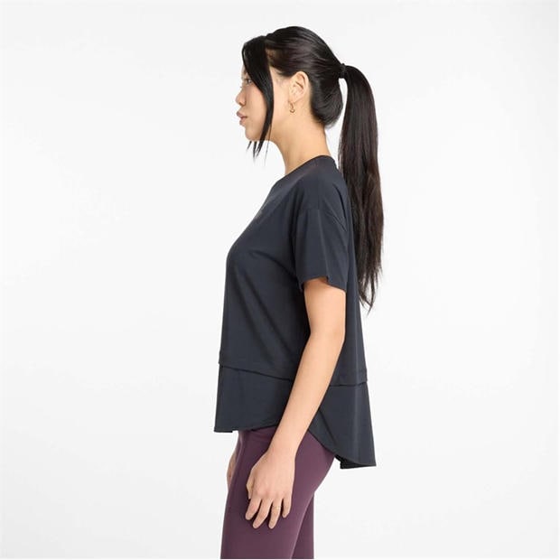 Black - New Balance - Drapey Jersey Oversized T-Shirt