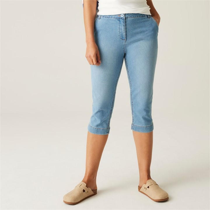 Regatta Women's True Denim Light Blue Bayletta Capri Size 8