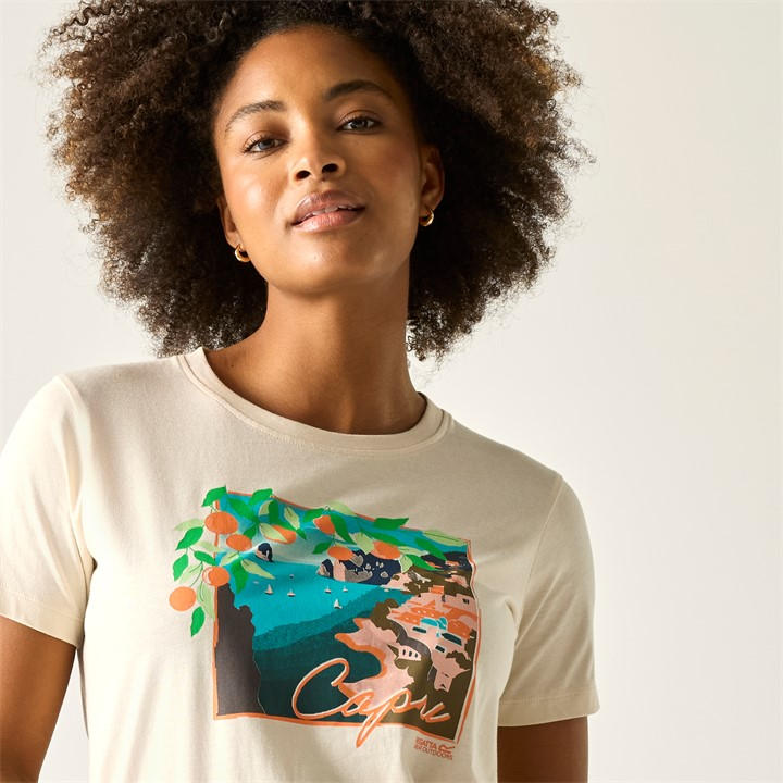 Regatta Women's Lghtvnlacapr Filandra Ix Breathable T-Shirt in Size 22, Sports Direct