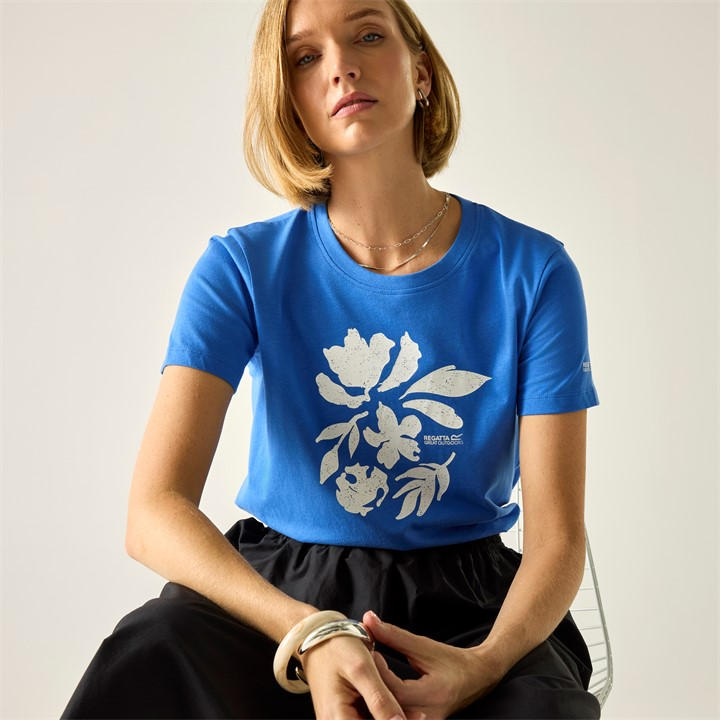 Regatta Women's Sonblflrlblm Filandra Ix Breathable T-Shirt in Size 16, Sports Direct