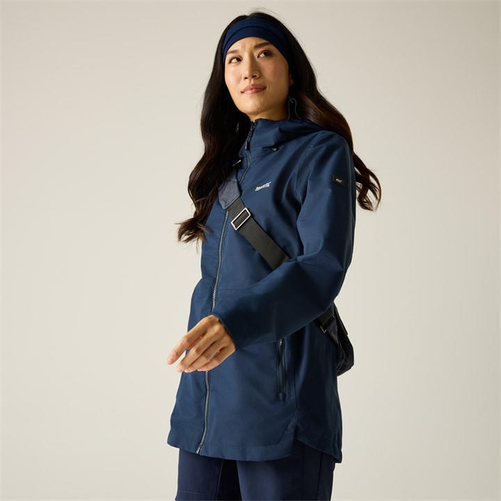 Regatta Women's Blue Hamara Iv Waterproof Isotex Jacket in Size 14, Sports Direct