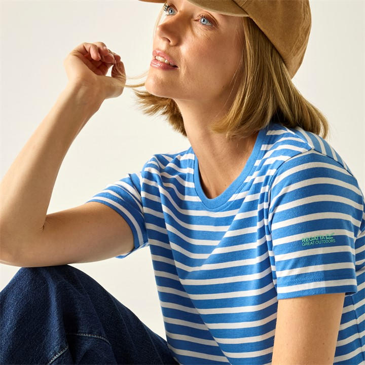 Regatta Women's Sncbl/Whtstr Bayletta Short-Sleeved T-Shirt in Size 18, Sports Direct